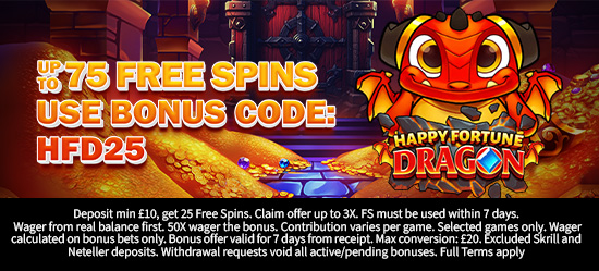 Up to 75 Free Spins