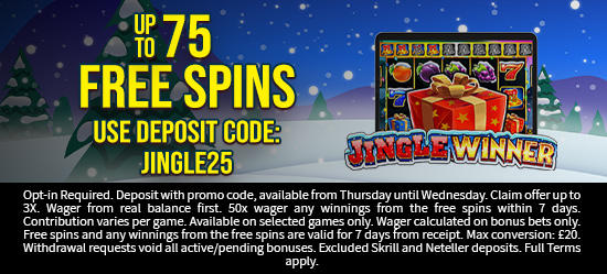 Up to 75 Free Spins