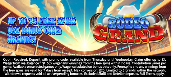 Up to 75 Free Spins