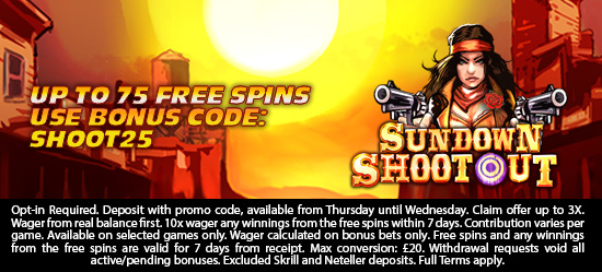 Up to 75 Free Spins
